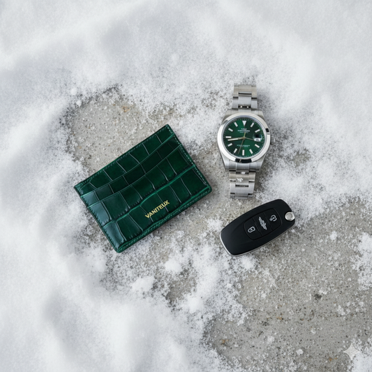 VNTX Crocodile Card Holder - VERDE